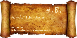 Alföldy Buda névjegykártya
